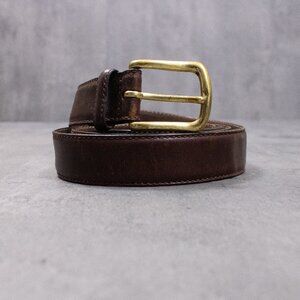 Vintage VTG Y2K 2000's 00's Dark Brown Faux Leather Old Money Belt